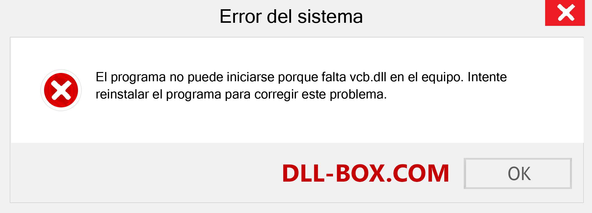 ¿Falta el archivo vcb.dll ?. Descargar para Windows 7, 8, 10 - Corregir vcb dll Missing Error en Windows, fotos, imágenes